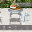 Ensemble de chaises pliantes 3 pièces Latitude Run® avec table basse et très grand siège au bord de la piscine