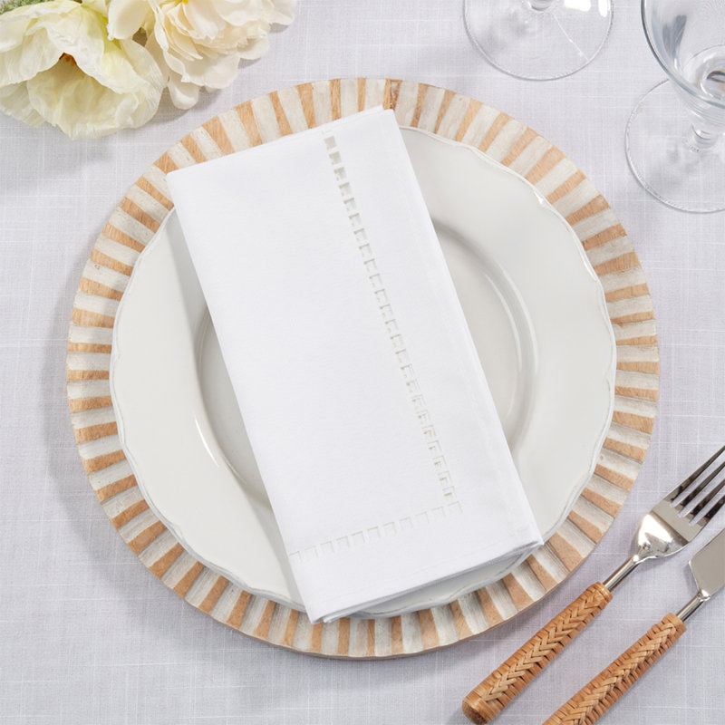 Caroleta Polyester Square Napkin, White