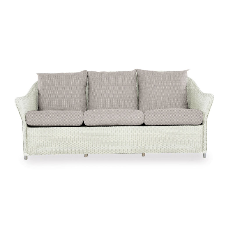 Weekend Retreat Outdoor 3 - Seat Patio Sofa, Ebony, Sailcloth Seagull