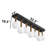 7 Lights Metal Body Glass Cap Semi Flush Mount-514687604