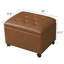 Repose-pieds de rangement en similicuir de 24 po avec roulettes pour le salon-1214774870