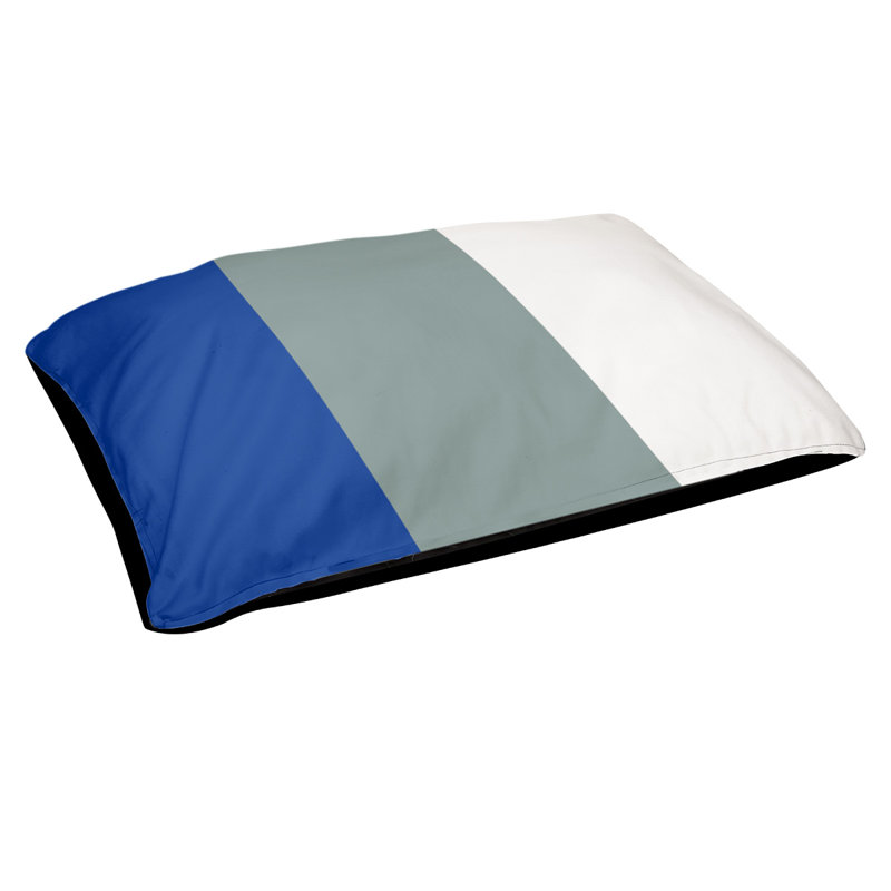 Coussin pour chien Arizona Tempe, Très grand (l 50 po x P 40 po x H 7 po), Bleu / argenté / blanc