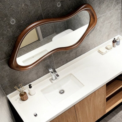 Miroir mural en bois aggloméré Free Form
