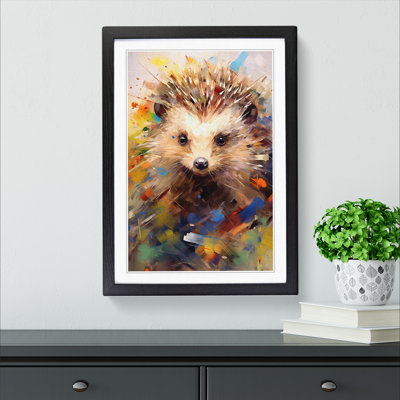 Hedgehog Gestural - Framed Print