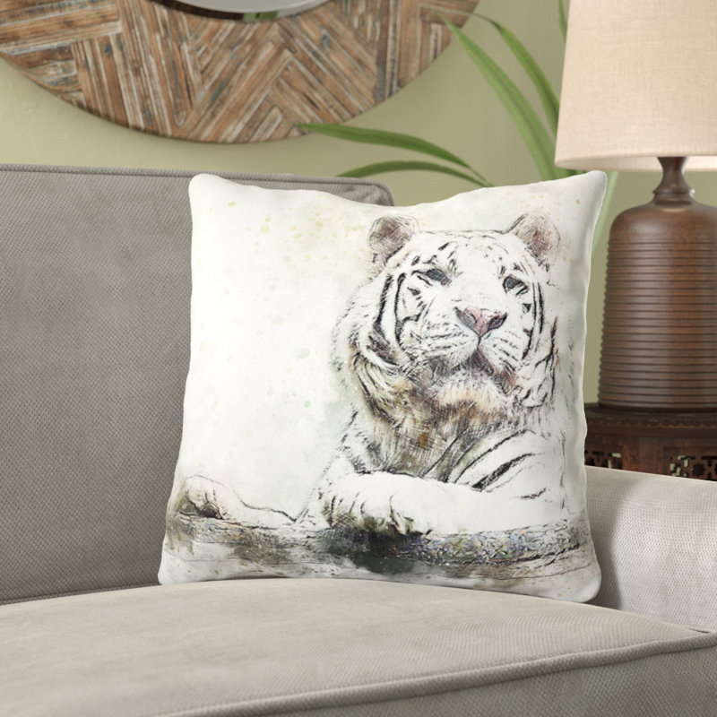 Coussin tiger Caja, Microsuède, Intérieur
