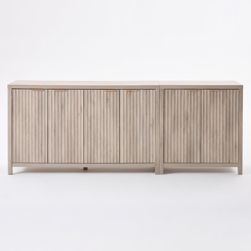219cm Sideboard , Greige Oak