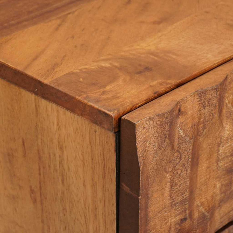 50cm W Solid Wood Bedside Table, Brown