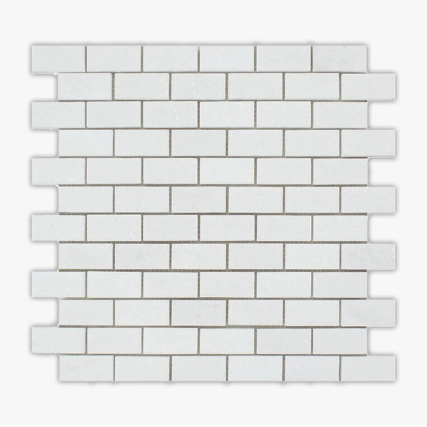 Thassos 12" x 12" Marble Mosaic Wall & Floor Tile