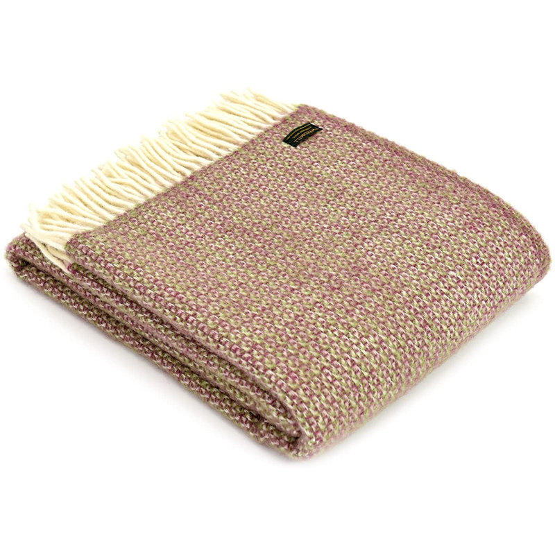 100% Pure New Wool Throws, Raspberry