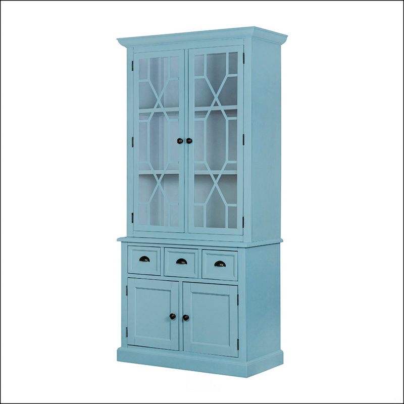 Armoire de charme avec charme rustique et options de rangement polyvalentes, Bleu