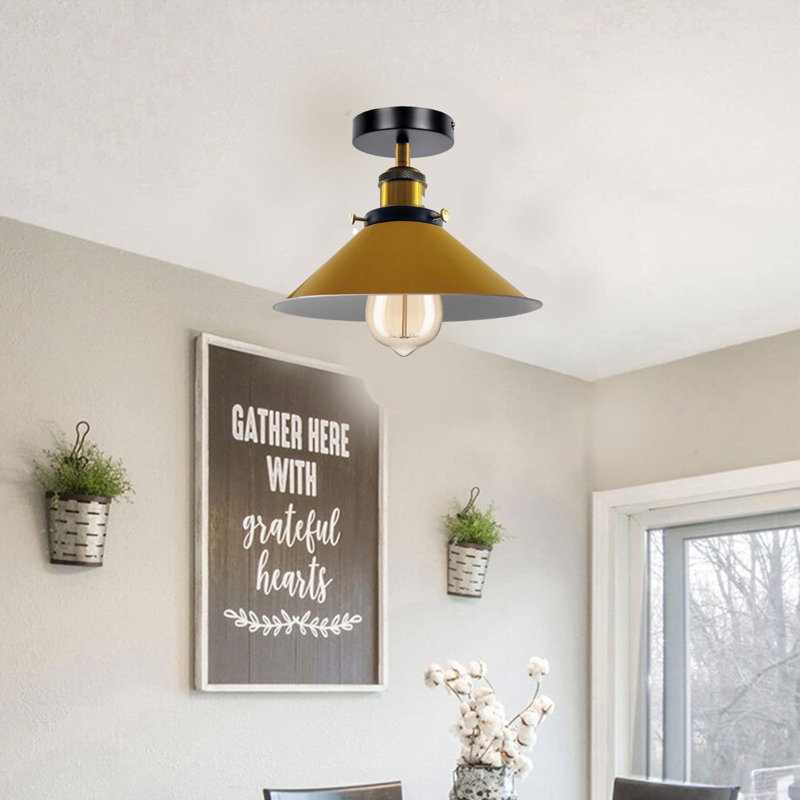 Semi Flush Mount, Yellow