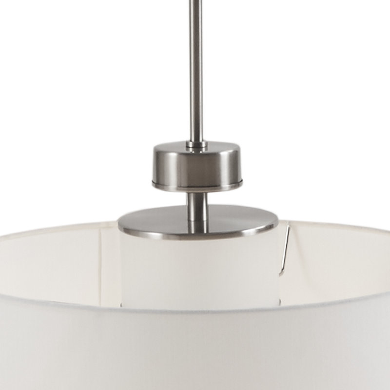 Luminaire suspendu en métal avec abat-jour tambour