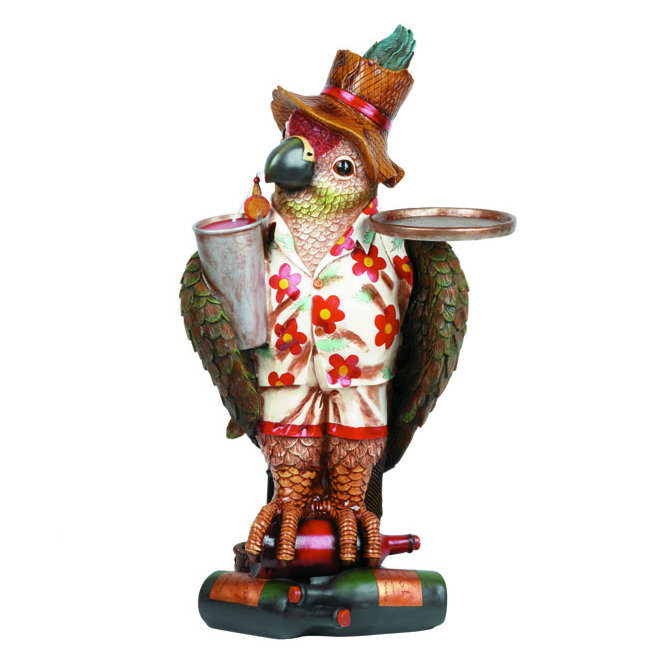 Statue Corum Parrot, H 38 po x l 19 po x P 11 po