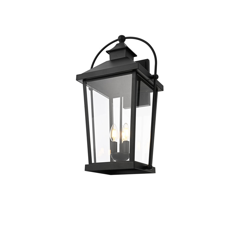 Allyiah 24 inch Outdoor Wall sconce in Black