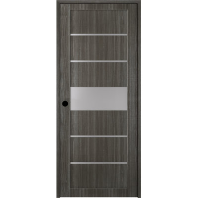 Siah DIY-Friendly Solid Manufactured Wood and Glass Paneled Prefinished Standard Door