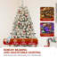  Arbre de Noël enneigé 9 pi avec lumière, 9 modes d'éclairage et base pliable-436309352