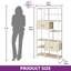 151 H X 72 W Corner Shelf Unit Wooden Bookcase for Living Room-2077592188