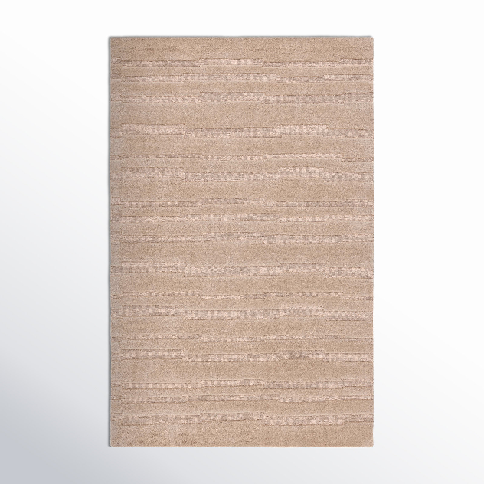 Elona Taupe Hand-Tufted Wool Rug, Rectangle 8' x 10'