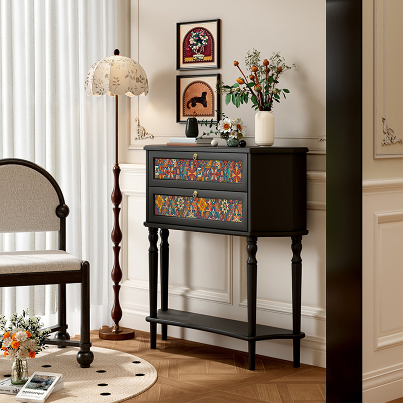 Retro Multifunctional Solid Wood Console Table
