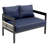 Multi-Person Outdoor Iron Sofa Set With A Table, Rattan Decoration, Waterproof, Rust-Proof, Suitable For Garden, Lawn Use-173797354