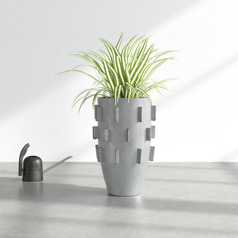 Kramer Handmade Ceramic Pot Planter, 19.75" H x 12" W x 12" D