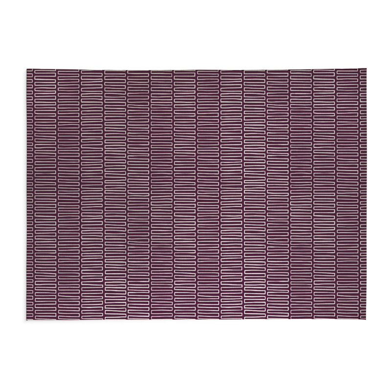 Tapis de cuisine Block Maze, Aubergine, Rectangle 5 pi x 7 pi