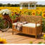 Banc de jardin avec compartiment de rangement caché et coussin amovible