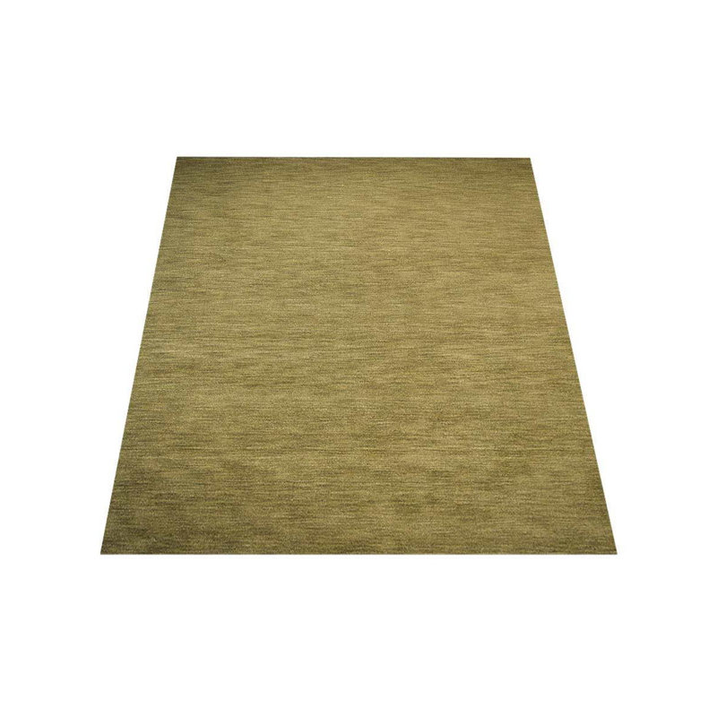 Tapis olive en laine nouée à la main Housel, Rectangle 8 pi x 10 pi