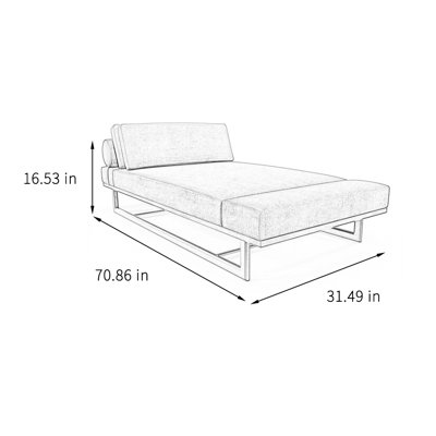 Méridienne de style néo-classique en bois massif