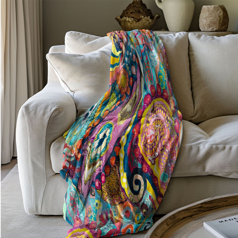 Machine Woven Throw Blanket, 50" W x 60" L
