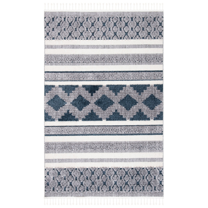 Tapis à motif géométrique Jaamal Performance, Rectangle 3 pi x 5 pi