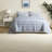 Premium 3-Piece King Bedding Sets, Blue Cotton Jacquard Duvet Set for Home