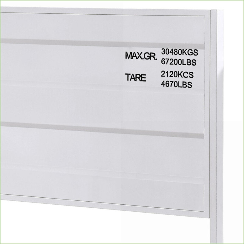 Lit plateforme simple en métal - Contenant de fret industriel blanc, Lit simple, Blanc