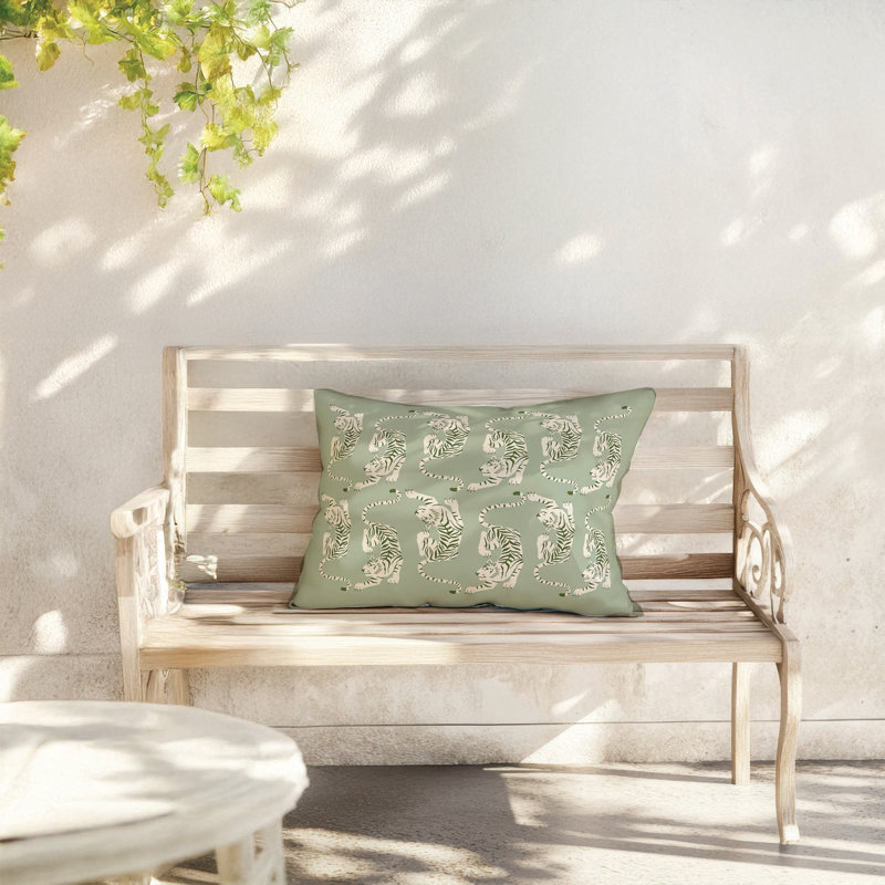 Coussin extérieur Hey Tiger, Vert