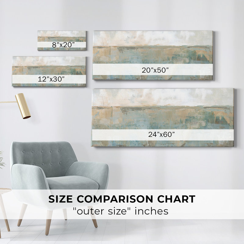 Distant Fields - Wrapped Canvas Print, 24" H x 60" W x 1.5" D
