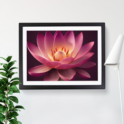 Dashing Lotus Flower - Framed Print