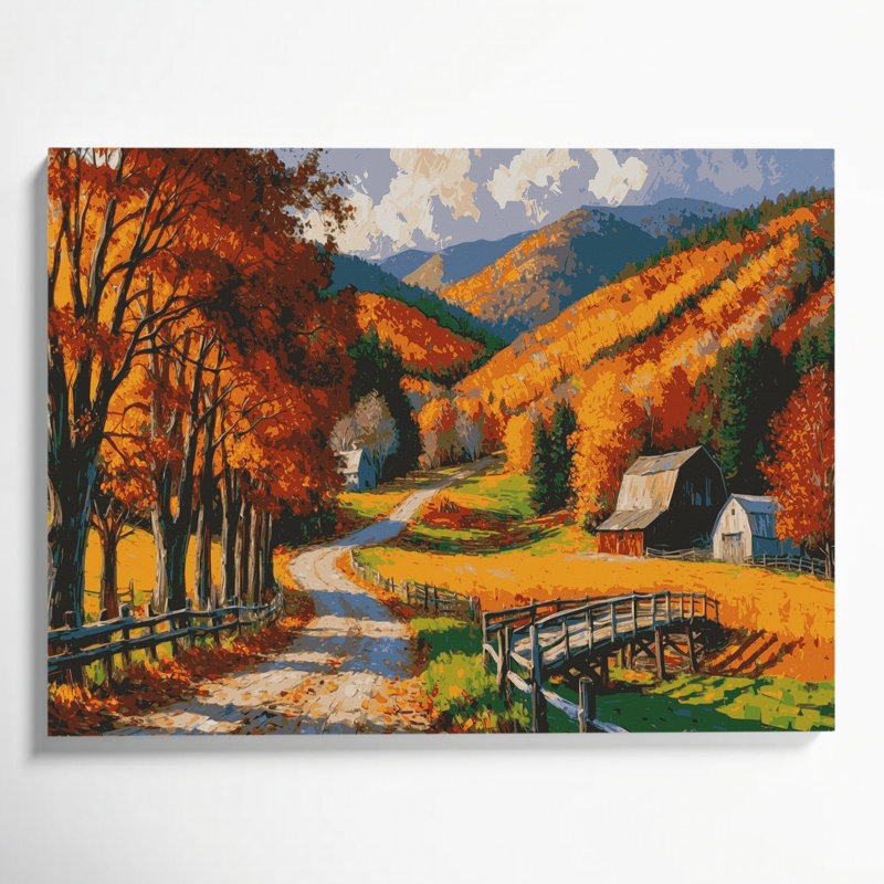 Art mural sur toile USA State Vermont Brown, H 11 po x l 14 po