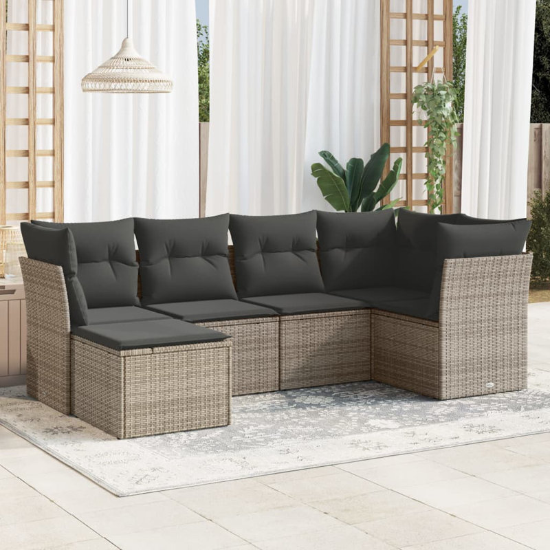Vidaxl Garden Sofa Set Grey, Dark Grey