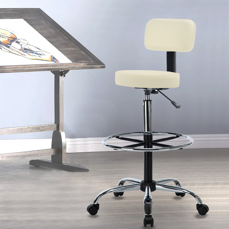 Ensemble de 4 chaises à dessin, Crème, crème