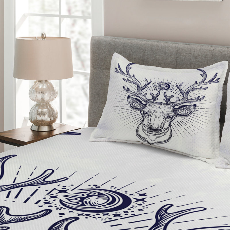 Rustic Polyester Coverlet, King Bedspread + 2 Shams