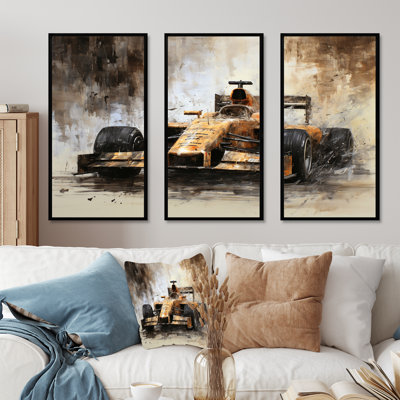 Vintage Formula Car Melody 3 - Race Tracks Wall Art