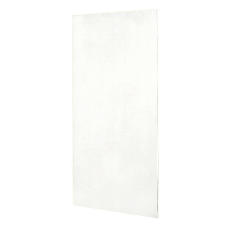 Solid Surface One Panel Shower Wall, Tahiti White, 96" H x 36" W x 0.25" D