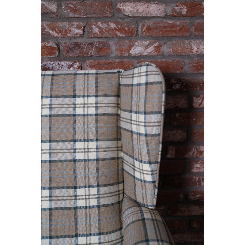Bartee Wingback Chair, Grey/Brown