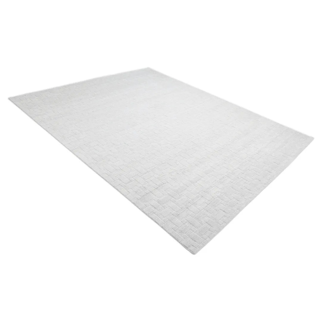 Hainsly Alabaster Hand-Loomed Wool Rug, Rectangle 3' x 5'