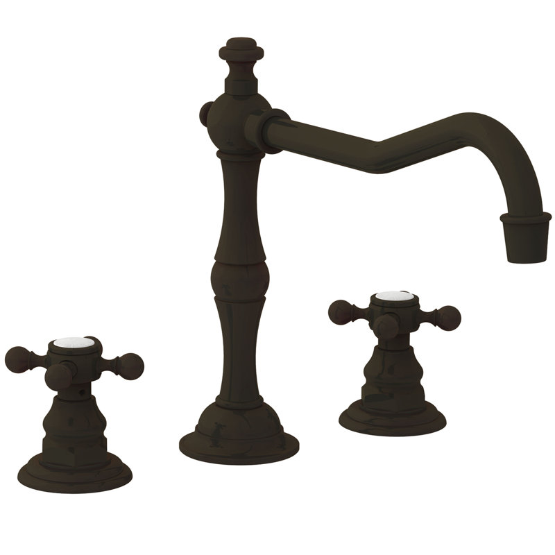 Chesterfield Double Handle Kitchen Faucet, Oil Rubbed Bronze, Cross