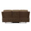 Canapé inclinable double moelleux en microfibre brun