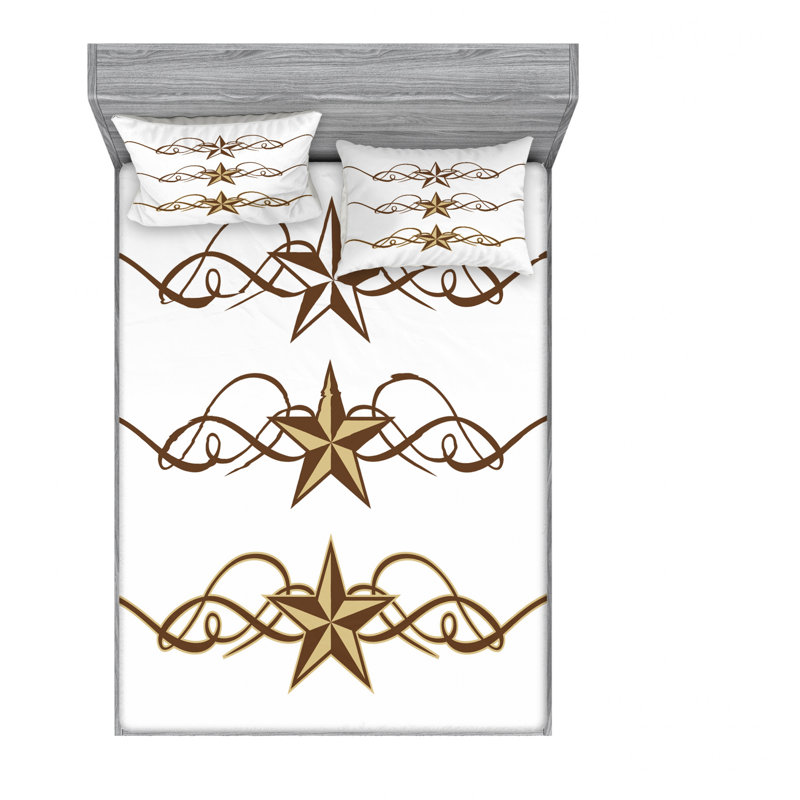 Ensemble de draps Western Star, Ensemble de drap pour grand lit avec drap-housse
