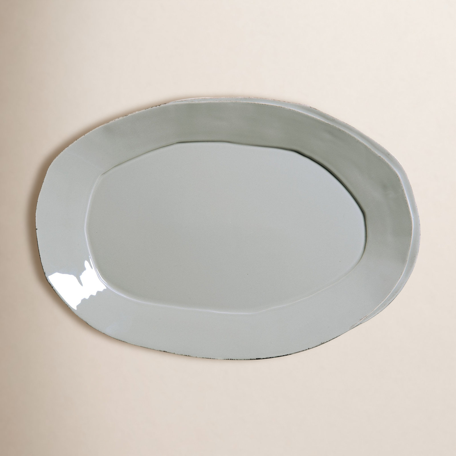 Lastra Oval Platter, Gray