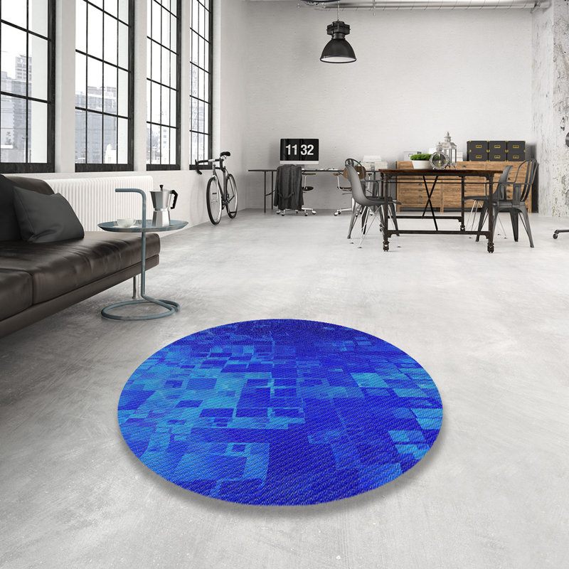 Abstract Indoor Rug, Round 8'