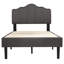 Kempst Fabric Bed Frame with Adjustable Headboard, Upholstered Platform Bed, Mattress Foundation, No Box Spring Needed-920388573-911357070